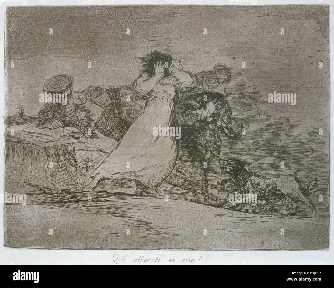 The Disasters of War, a series of etchings by Francisco de Goya (1746-1828), plate 65: 'Qué albor… Stock Photo