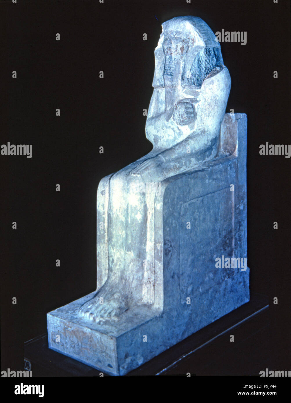 Statue of Djoser or Zoser, polychromed limestone Stock Photo Alamy