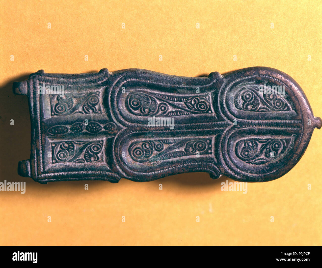 Bronze buckle, uncertain provenance possibly from Castile Stock Photo ...