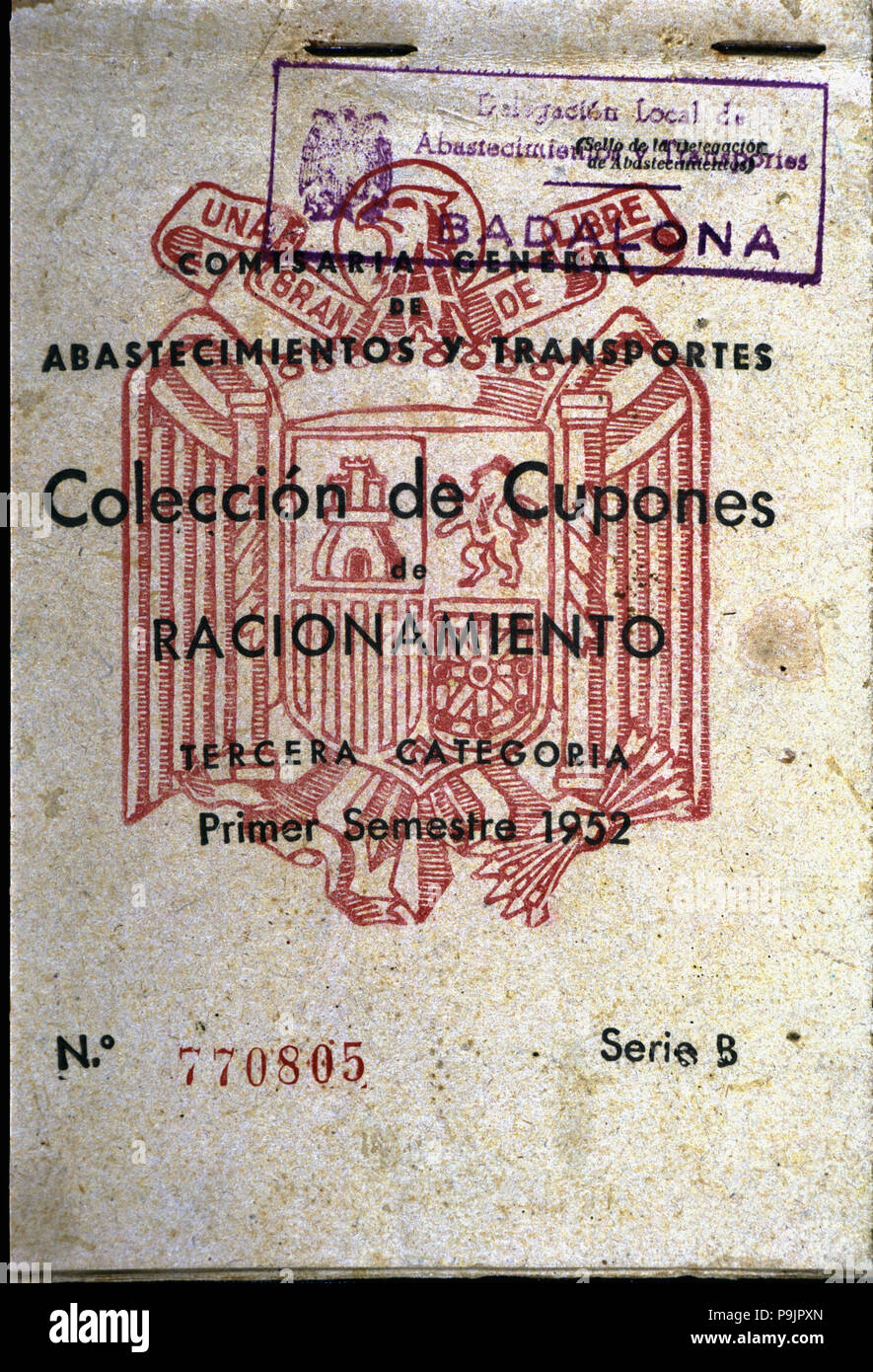 Rationing card that was needed to buy basic foods in the years after ...