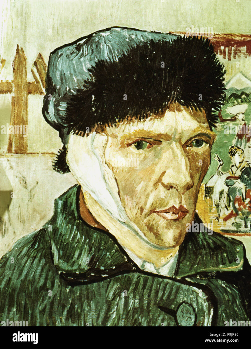 Selfportrait with severed ear by Vincent Van Gogh Stock Photo Alamy