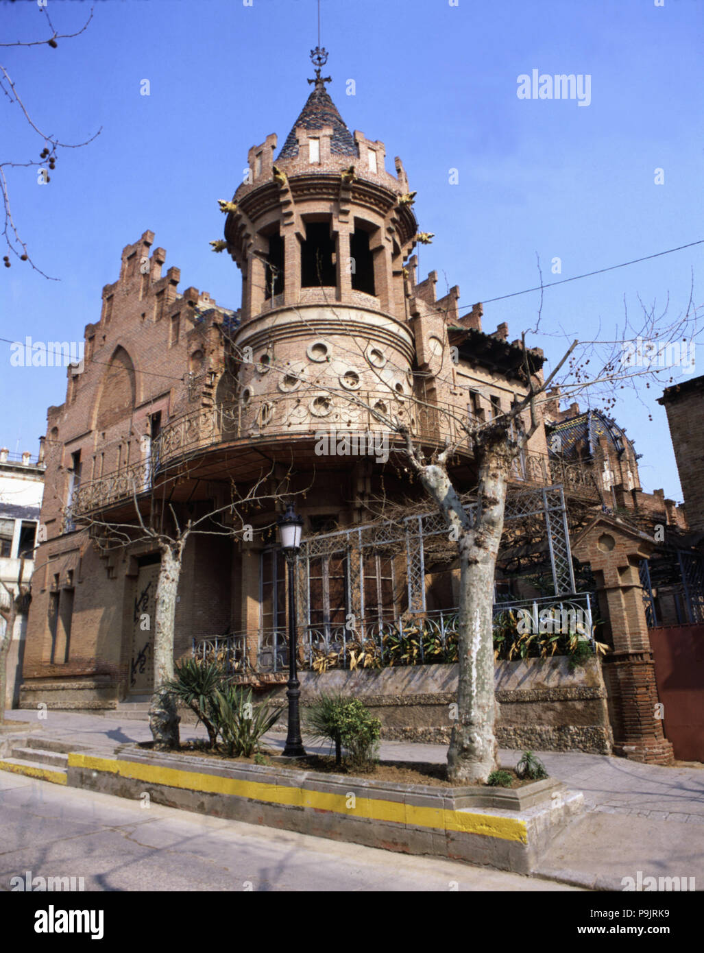 Roura House, also known as 'Ca la Bianga', 1891-1892, work by Lluis Domenech i Montaner. Stock Photo