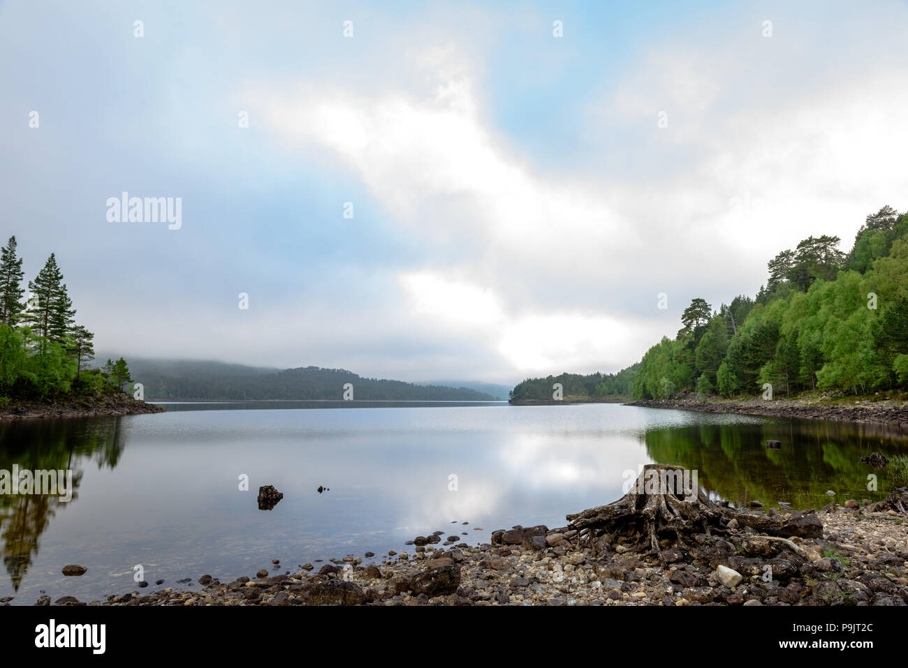 Scottish landscape. Beautiful sky above Scotland. Waterscenic Stock ...