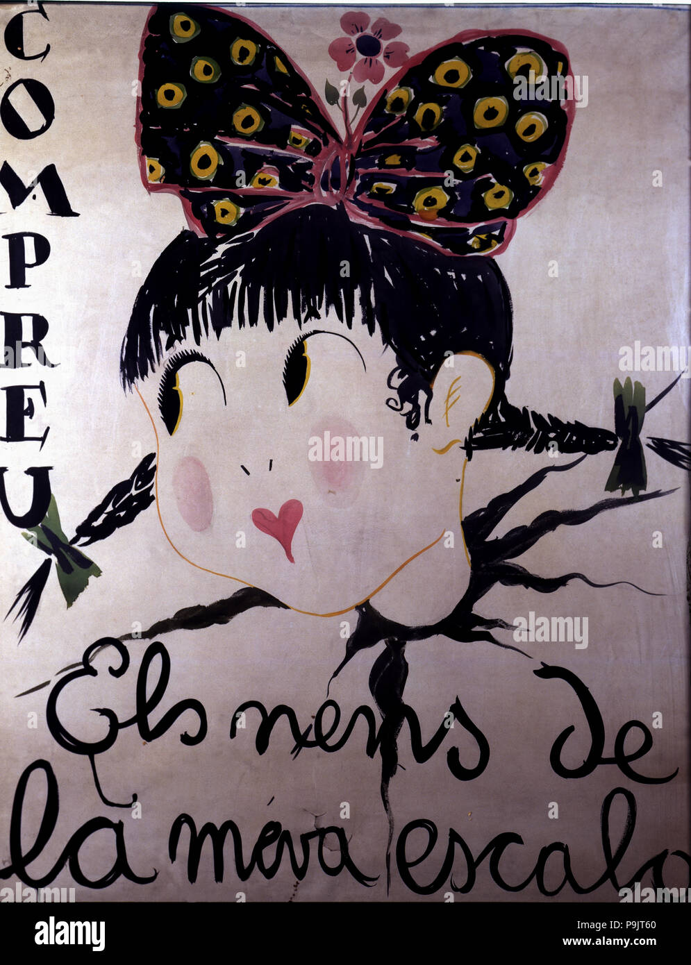Poster for the promotion of the book of J. Salvat-Papasseit 'Els nens de la meva escala' (Childre… Stock Photo