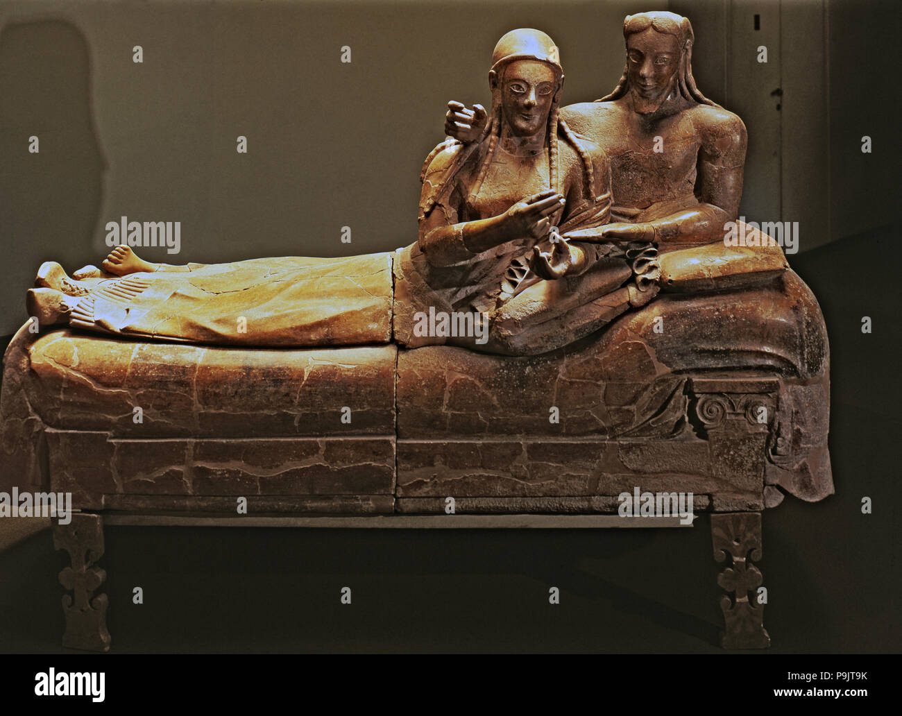 Sarcophagus with a couple, from Cerveteri Stock Photo Alamy