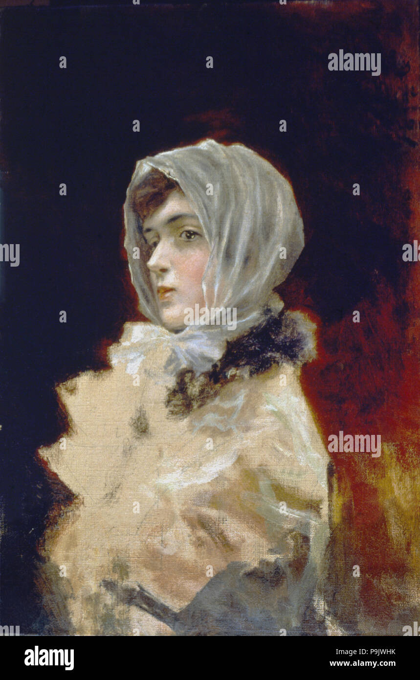 Portrait of a Lady', by Romà Ribera Stock Photo - Alamy