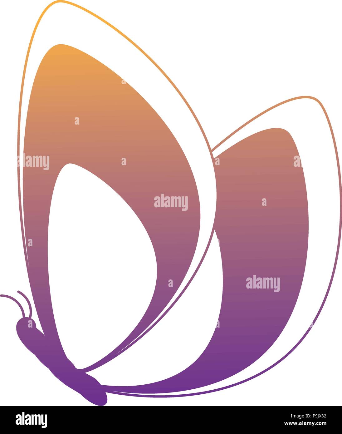 butterfly icon over white background, vector illustration Stock Vector ...
