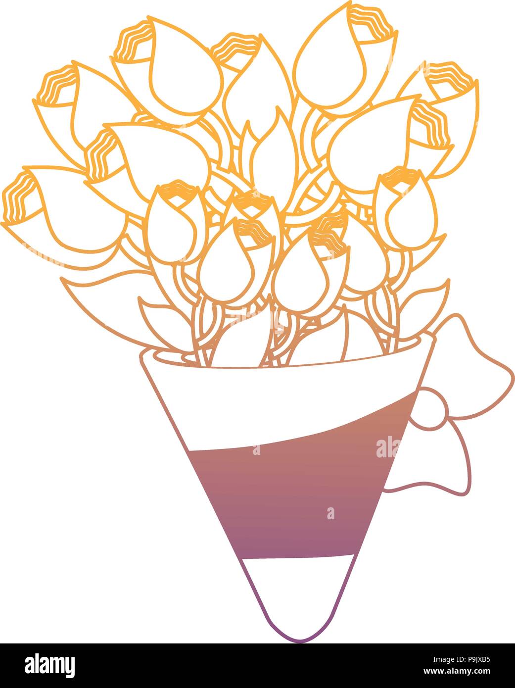 bouquet of roses icon over white background, vector illustration Stock ...
