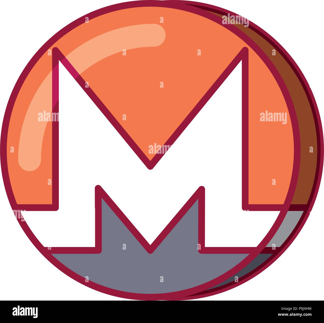monero symbol icon over white background, vector illustration Stock Vector Image & Art - Alamy