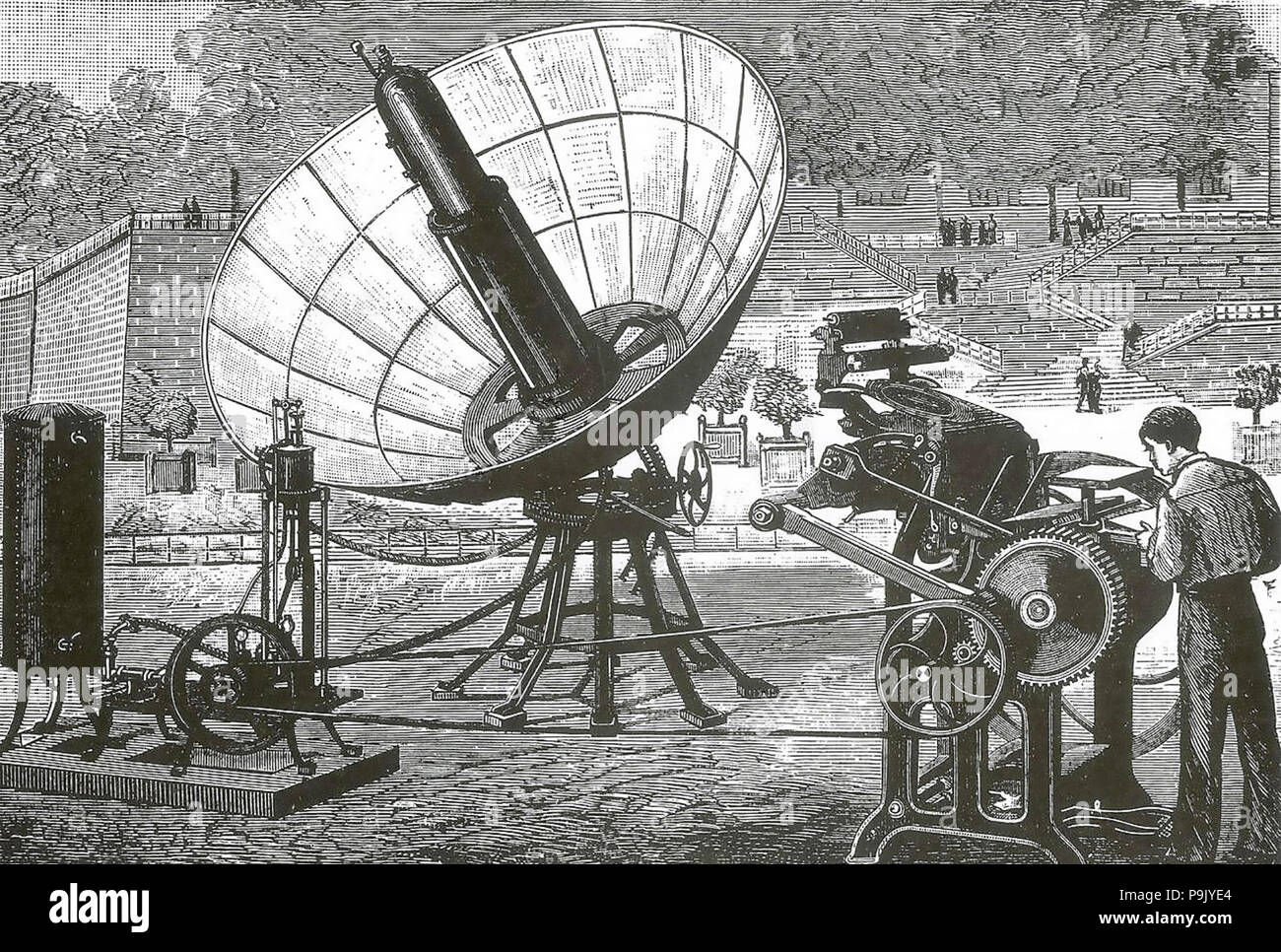 ABEL PIFRE (1852-1928) French engineer who developed the first solar printing press shown here in 1882 Stock Photo