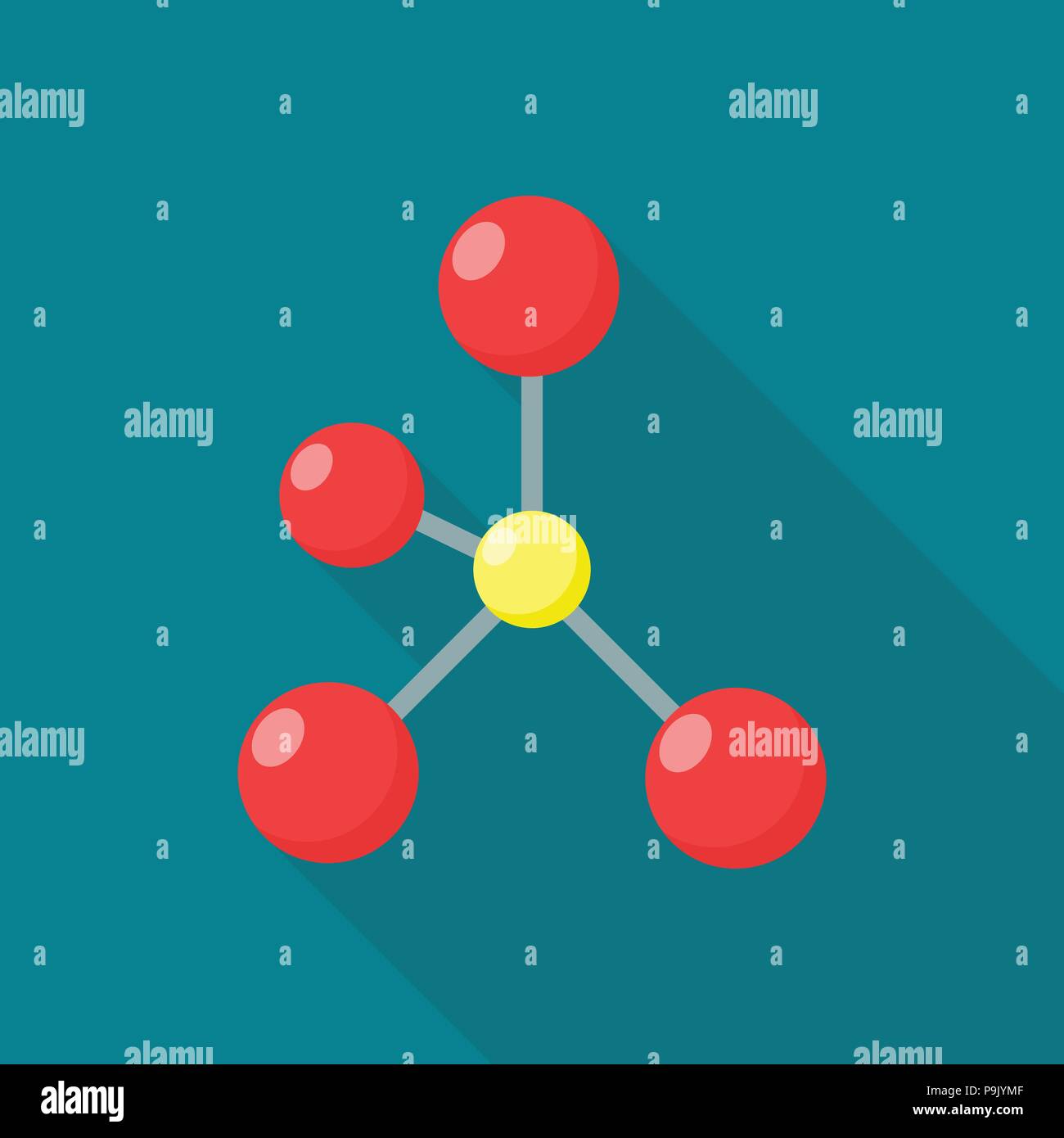 Science molecule icon, flat style Stock Vector Image & Art - Alamy