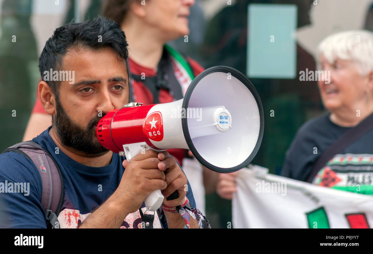 Street Protester, Manchester Stock Photo