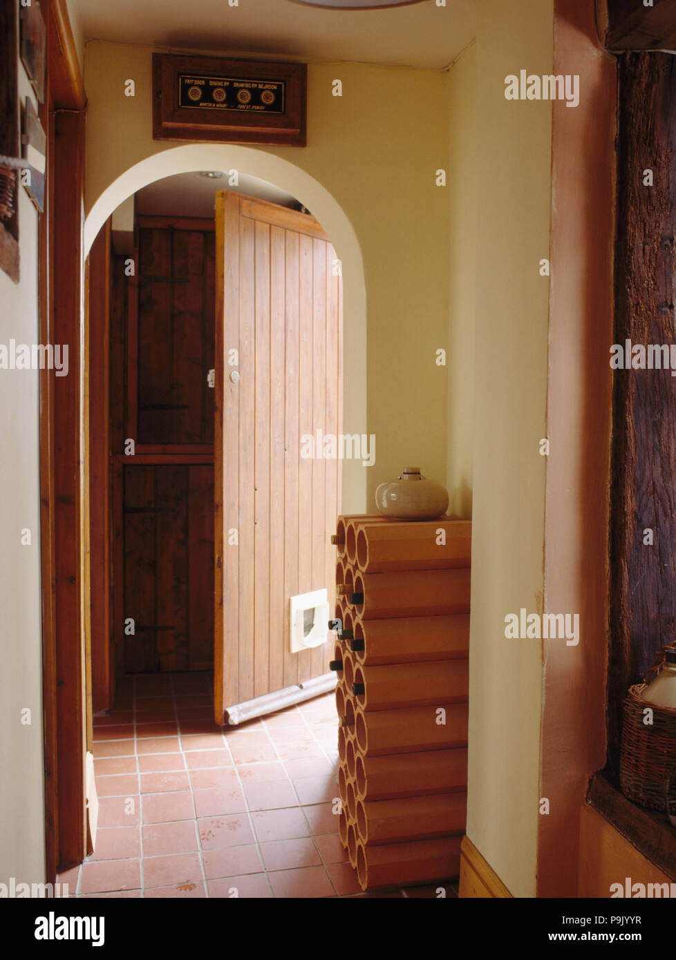 Archway in traditional country hall Stock Photo
