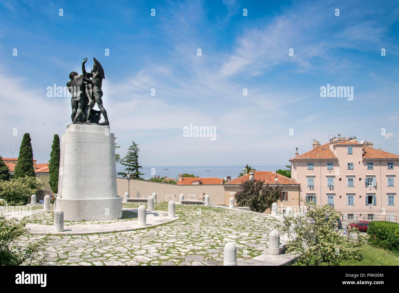 Europe, Italy, Trieste. Monument of Caduti della Prima Guerra Mondiale (monument of World War I casaulities) Stock Photo