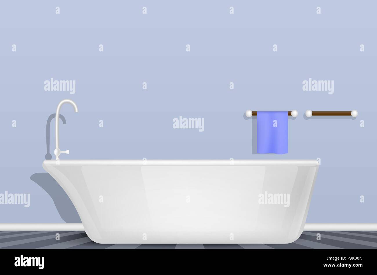 Bathtub in bathroom concept background, realistic style Stock Vector Image & Art Alamy