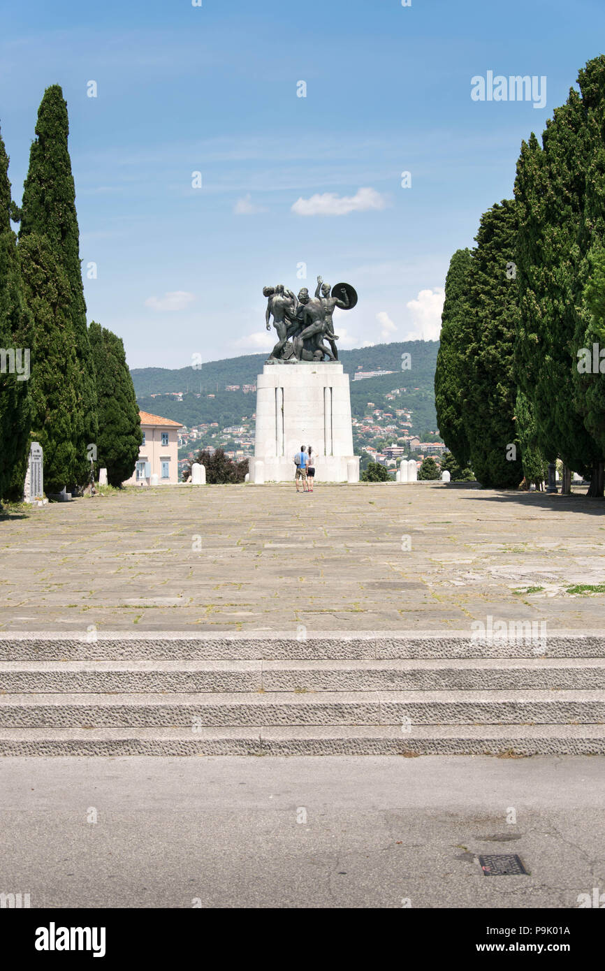 Europe, Italy, Trieste. Monument of Caduti della Prima Guerra Mondiale (monument of World War I casaulities) Stock Photo