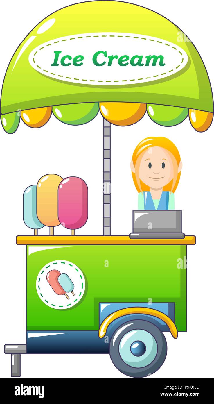Ice cream street shop icon, cartoon style Stock Vector Image & Art Alamy