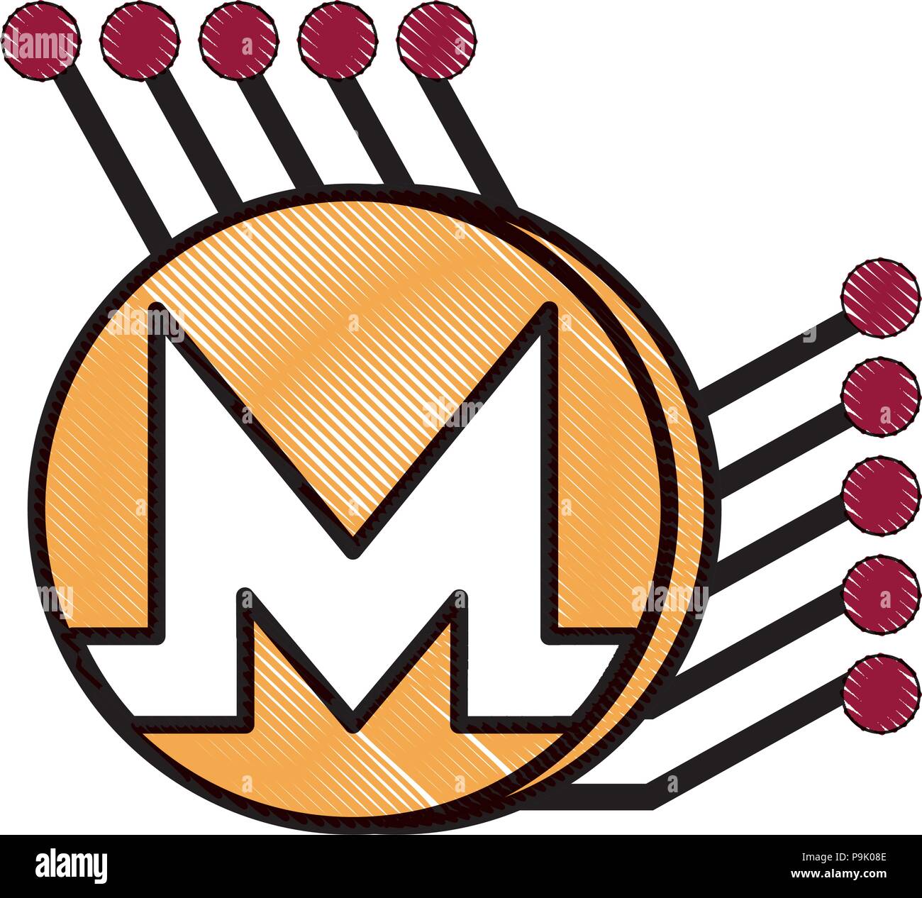 monero symbol icon over white background, vector illustration Stock Vector Image & Art - Alamy