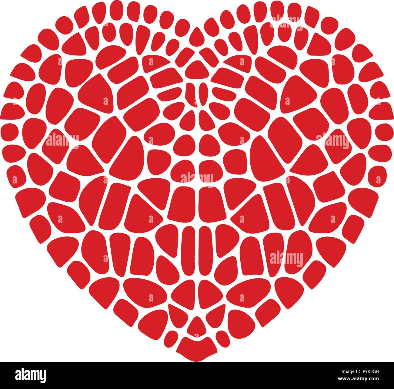 Stone heart icon, simple style Stock Vector