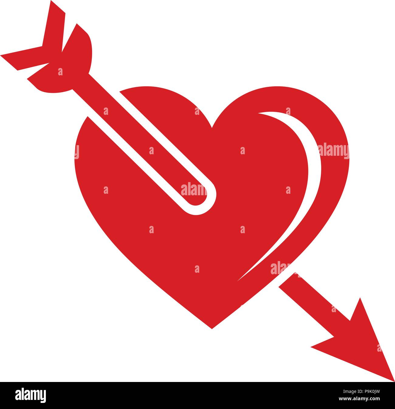 Arrow in heart icon, simple style Stock Vector Image & Art - Alamy
