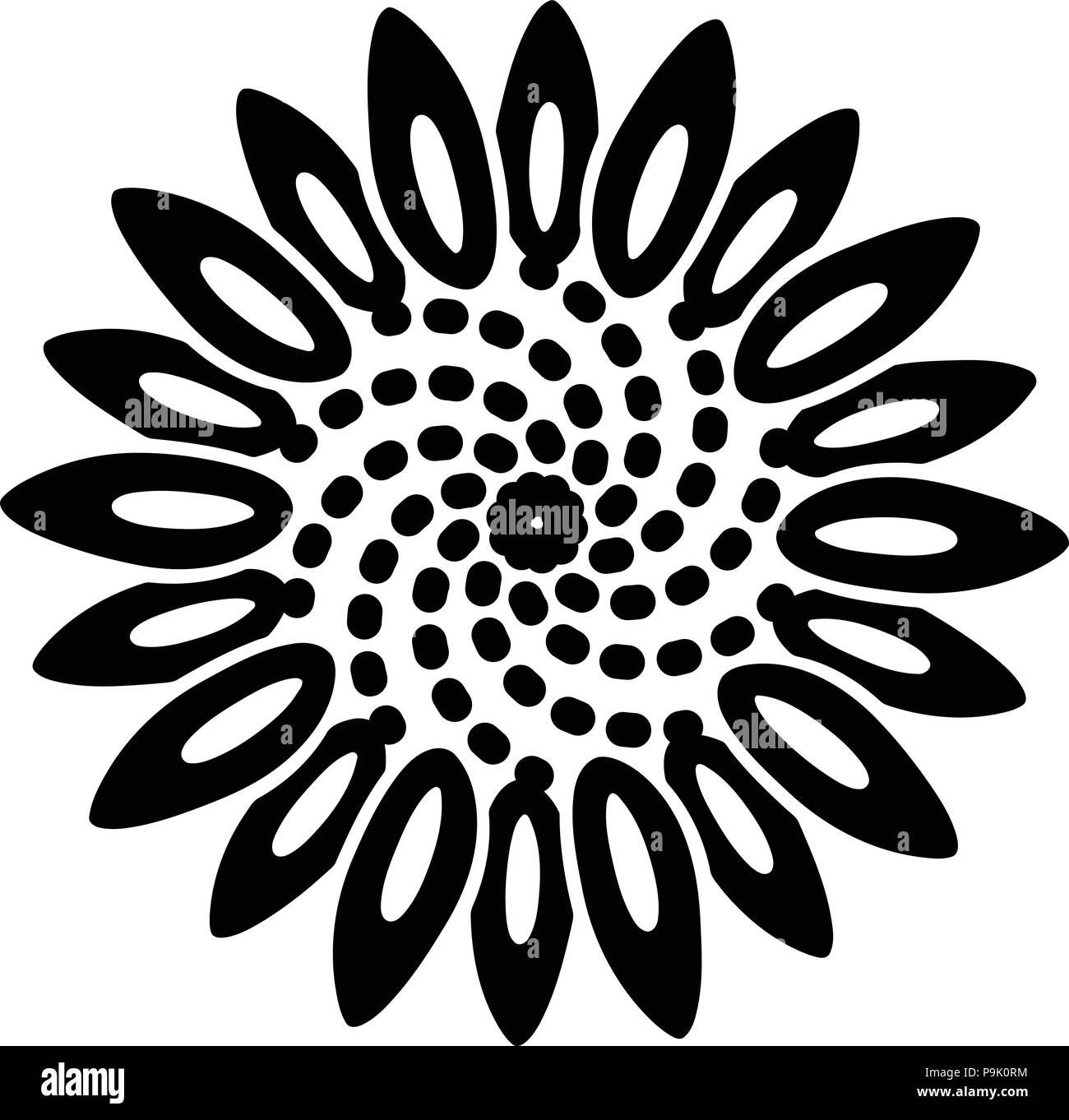 Tattoo Flower Icon Simple Style Stock Vector Image Art Alamy