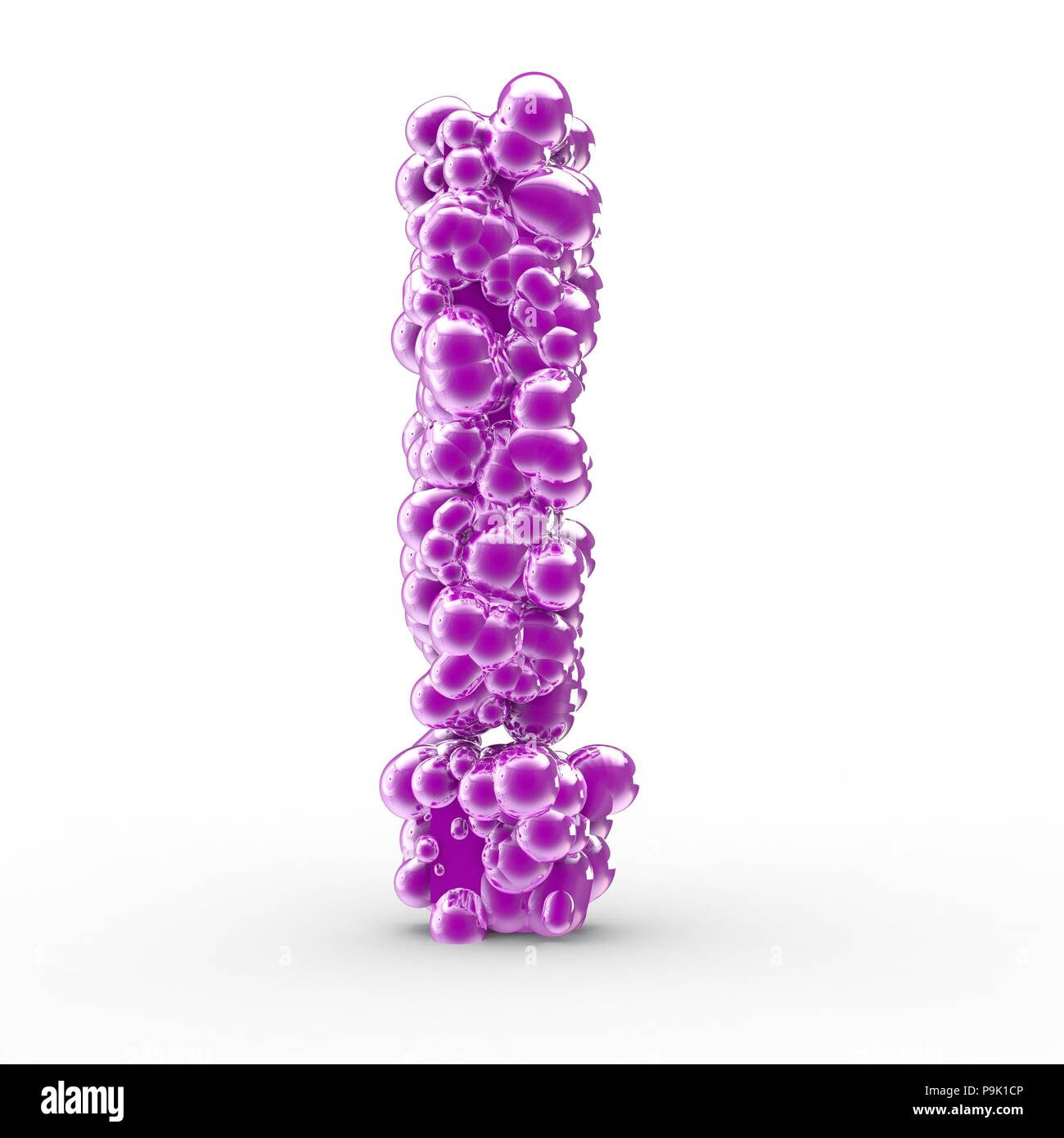 3D Letter exclamation mark with abstract biological texture Stock Photo ...