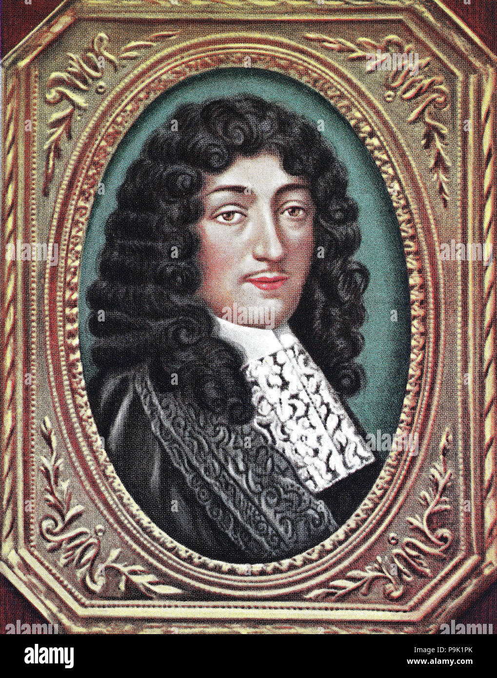 Jean-Baptiste Antoine Colbert, Marquis de Seignelay, 1 November 1651 â€“ 3 November 1690, was a French politician, digital improved reproduction of an original print from the year 1900 Stock Photo