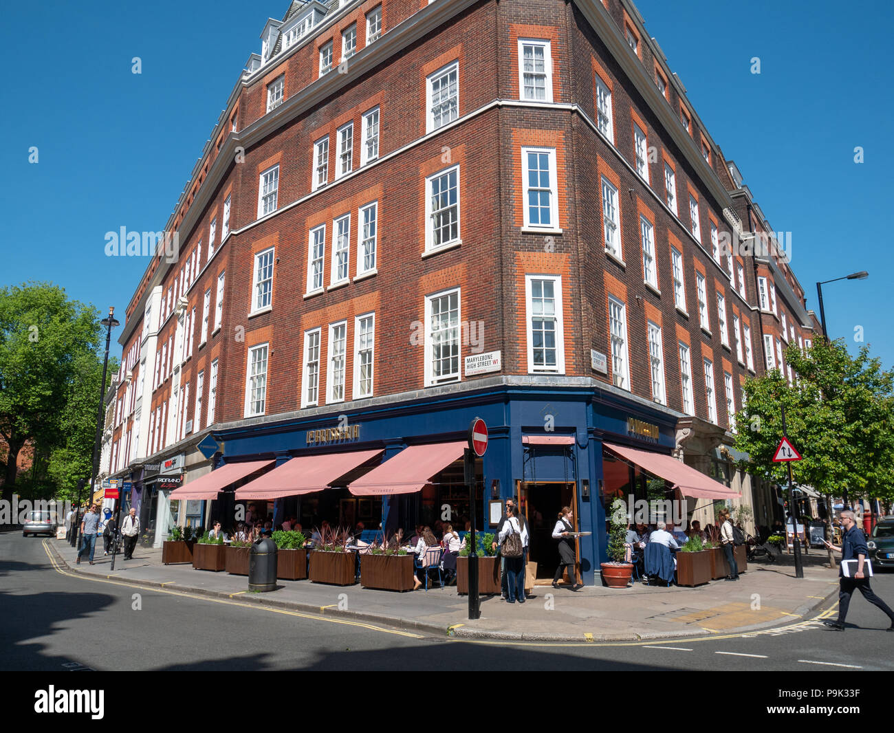 La Brasseria Milanese on Marylebone High Street, London, UK Stock Photo
