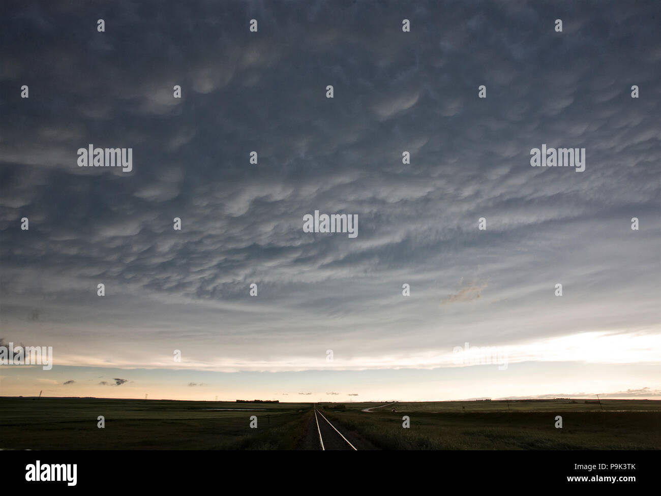 Prairie Storm Clouds in Saskatchewan Canada Mammatus Stock Photo - Alamy