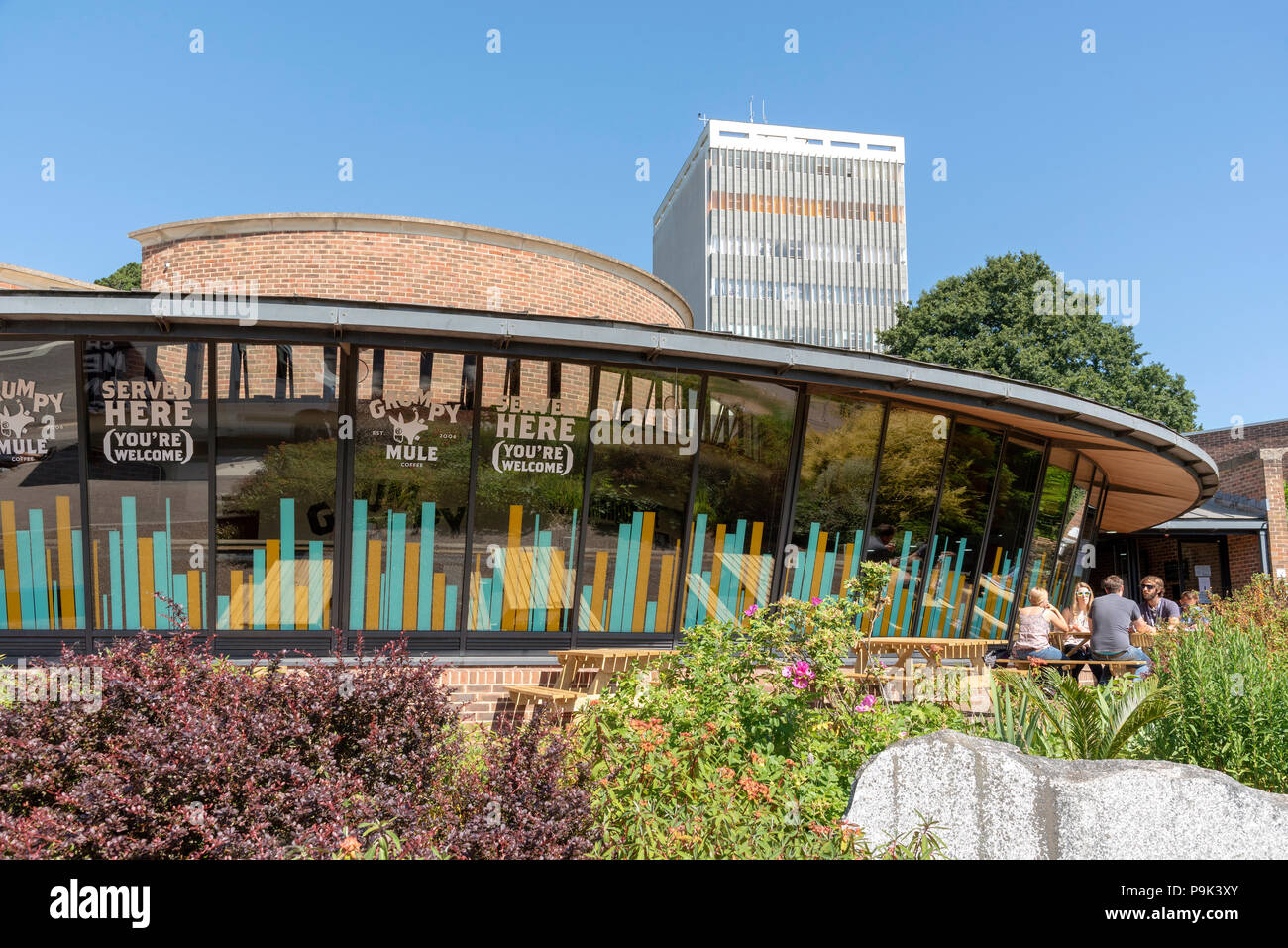 The Roundhouse Cafe at The Peter Chalk Centre, Exeter University, Exeter, Devon, England UK Stock Photo