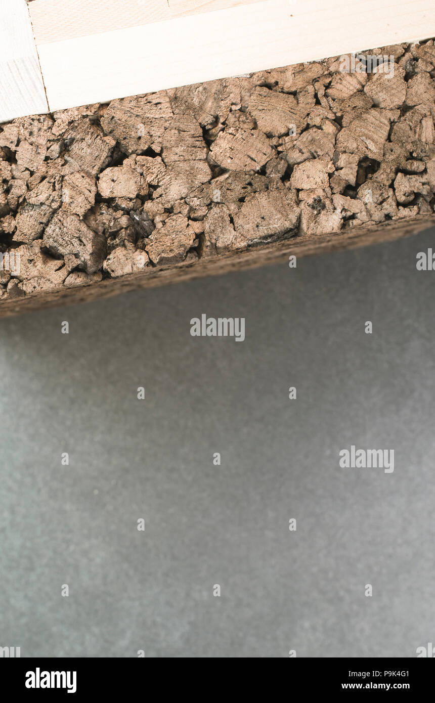 View of natural wall insulation panel sample- energy saving concept Stock Photo ...