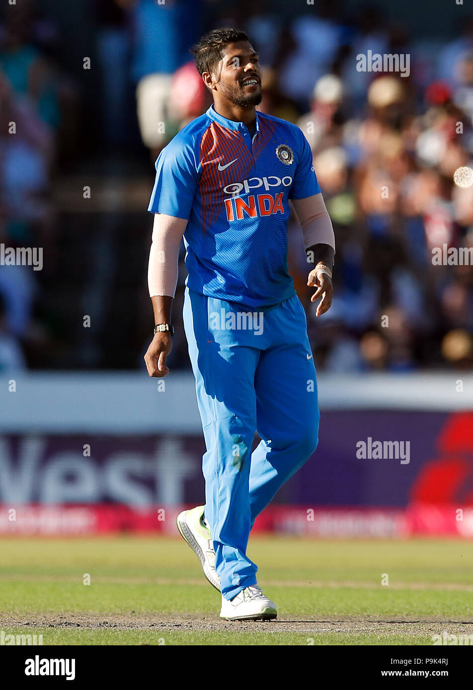 India's Umesh Yadav during the 1st Vitality IT20 Series match at