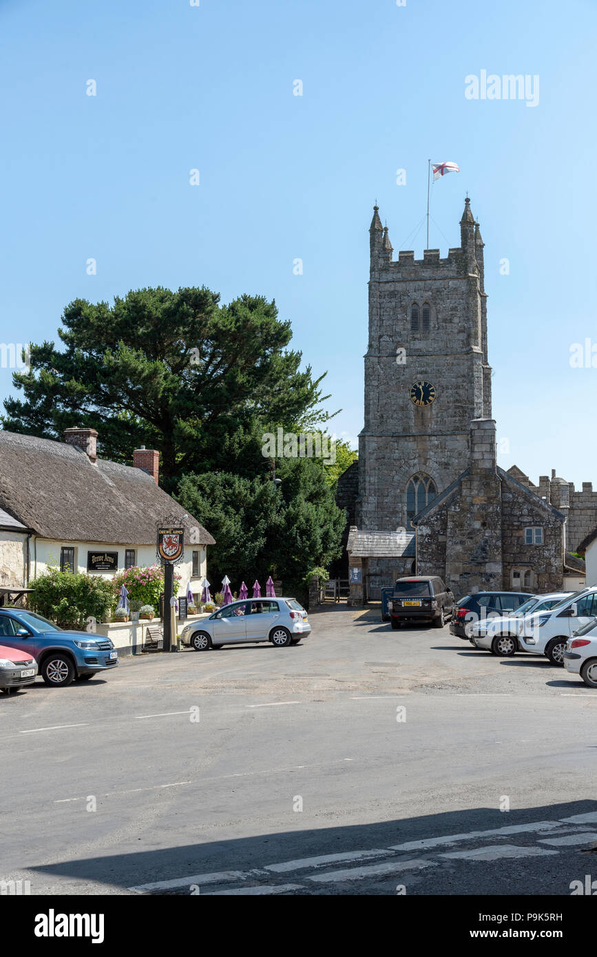 The Devonshire village of Drewsteignton in the Dartmoor National Park