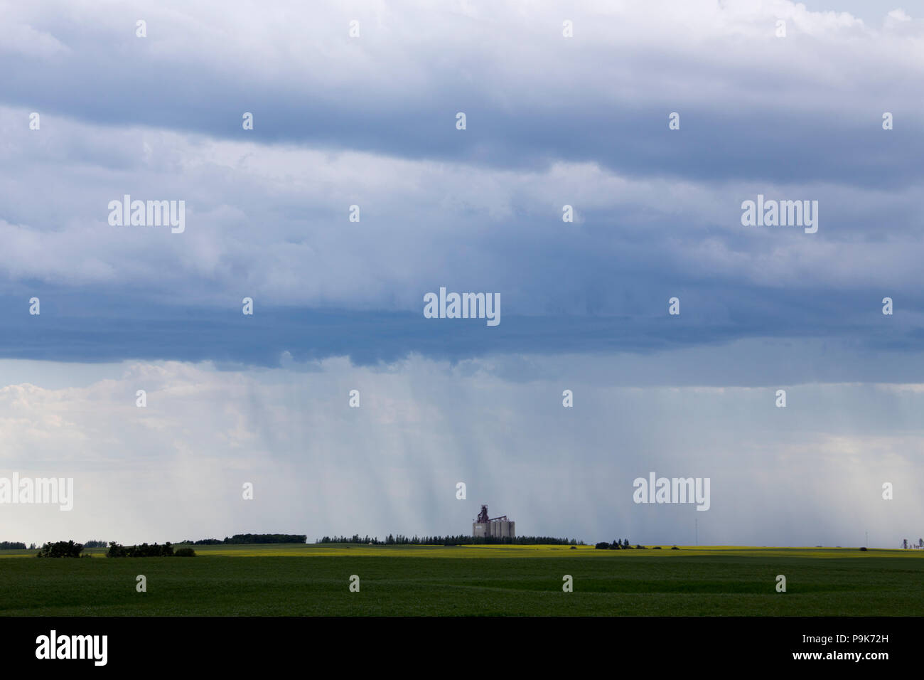 Prairie Storm Clouds in Saskatchewan Canada rural setting Stock Photo ...
