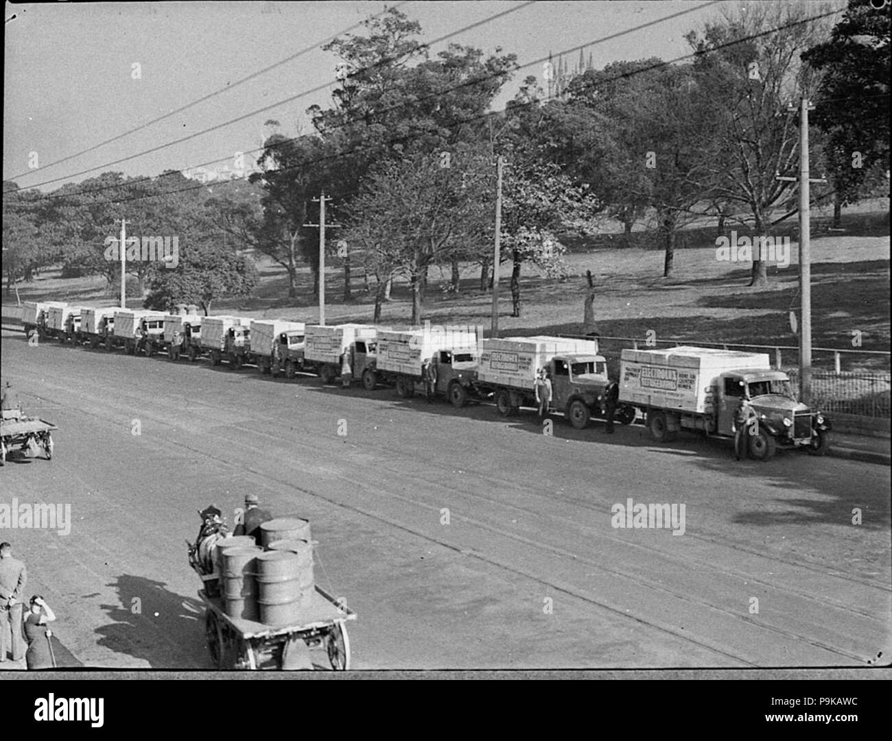245 SLNSW 22126 Lorries loaded with Electrolux refrigerators taken for AnivittiSchey Ltd Stock Photo