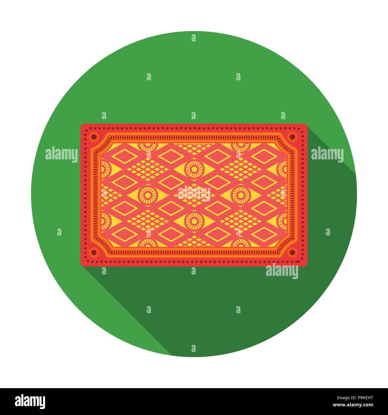 Turkish Carpet Icon In Flat Style Isolated On White Background Turkey Symbol Vector Illustration Turkish Carpet Icon In Flat Style Isolated On White Background Turkey Symbol Vector Illustration