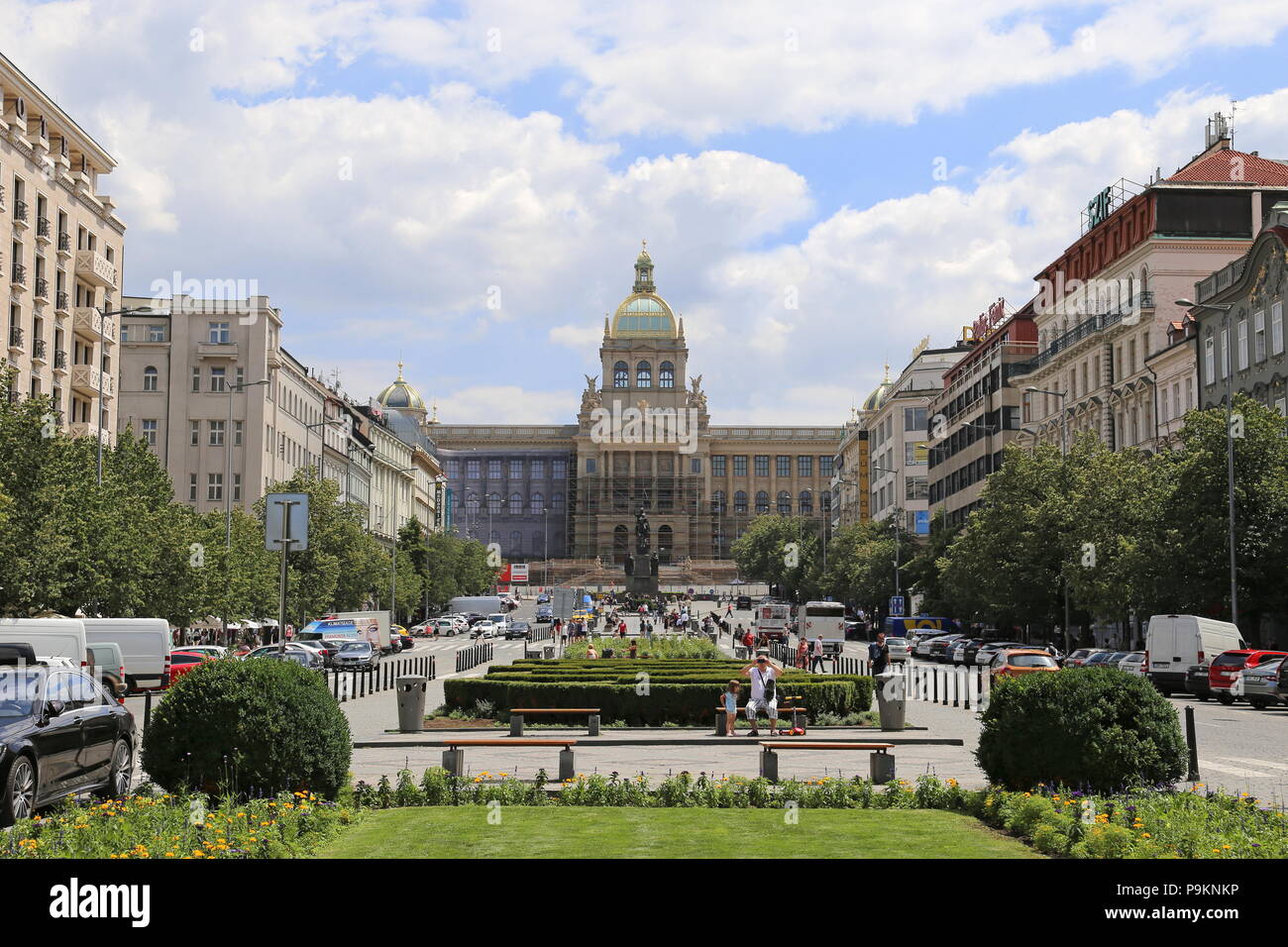 National Museum, Wenceslas Square, Nové Město (New Town), Prague, Czechia (Czech Republic), Europe Stock Photo