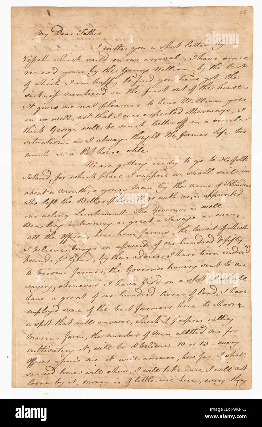 293 SLNSW 820832 Sydney Cove 24 October 1795 Stock Photo