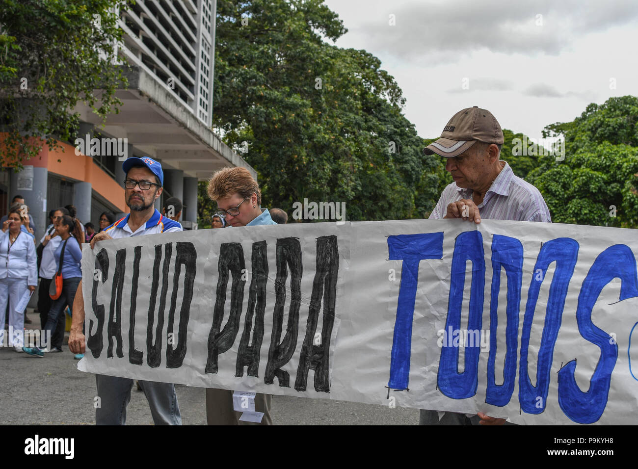 Caracas Venezuela 18th July 2018 People Are Seen Holding A