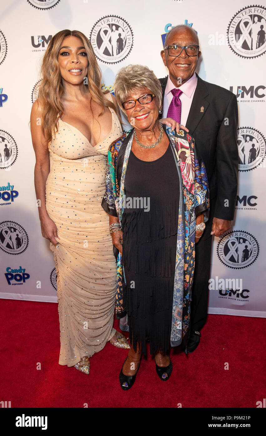 New York, NY - July 18, 2018: Wendy Williams wearing dress by Norma ...