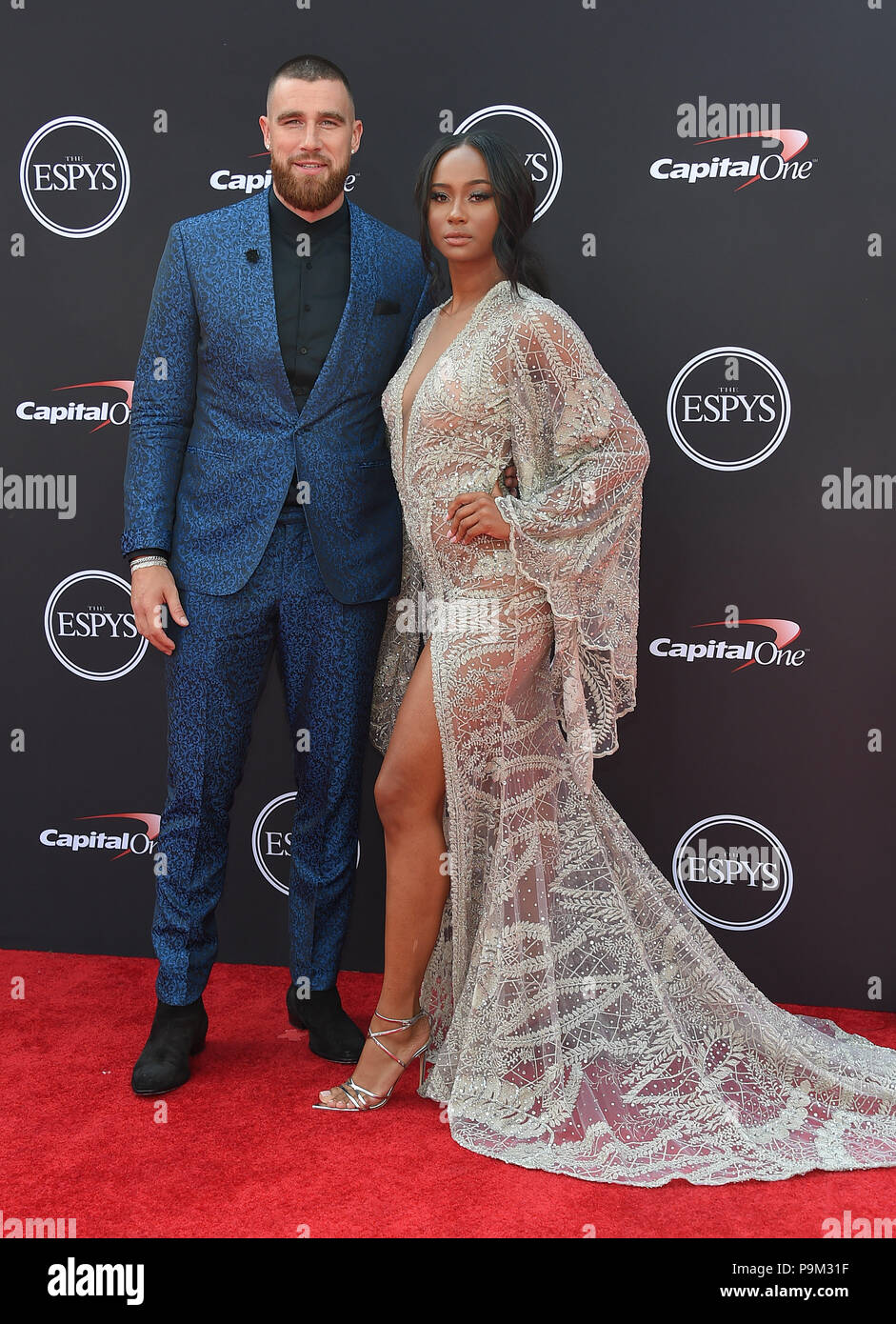 Los Angeles, California, USA. 18th July, 2018. Travis Kelce arrives for ...