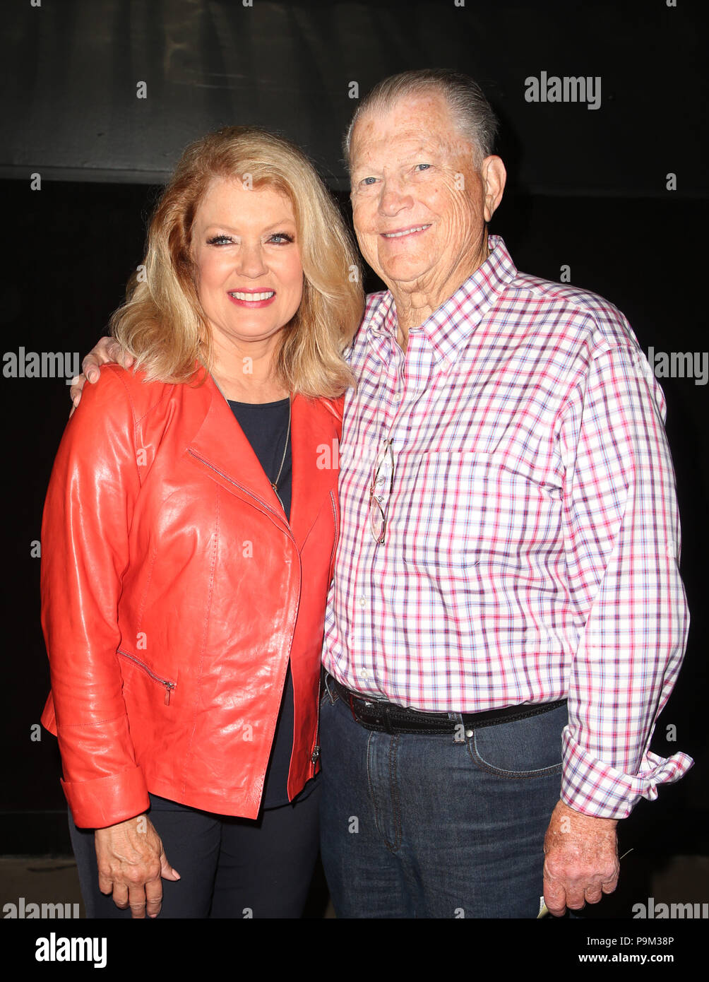 Mary Hart, Burt Sugarman, at the Los Angeles premiere of Broken Star at the...