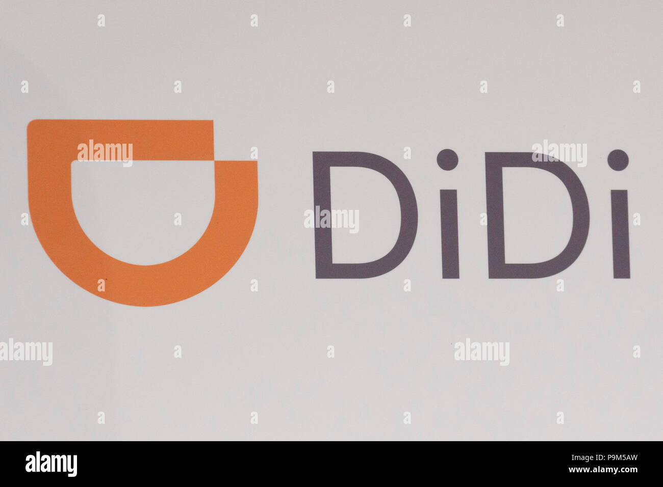 Tokyo Japan 19th July 18 A Logo Of Didi Chuxing On Display During A News Conference