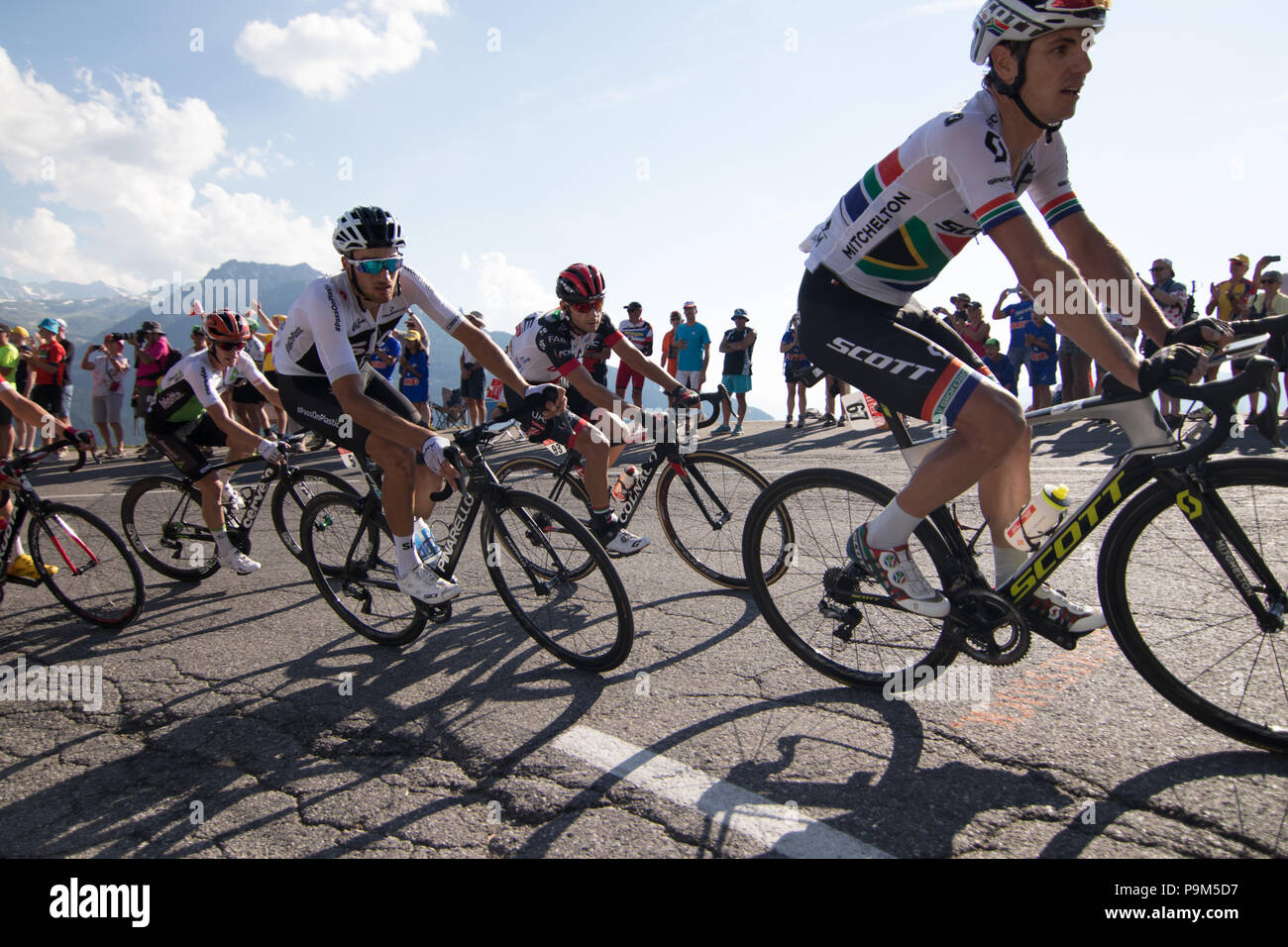 France. 18th July, 2018. Tour de France 2018 cycling stage 11 La Rosiere Rhone Alpes Savoie France Credit: Fabrizio Malisan/Alamy Live News Stock Photo