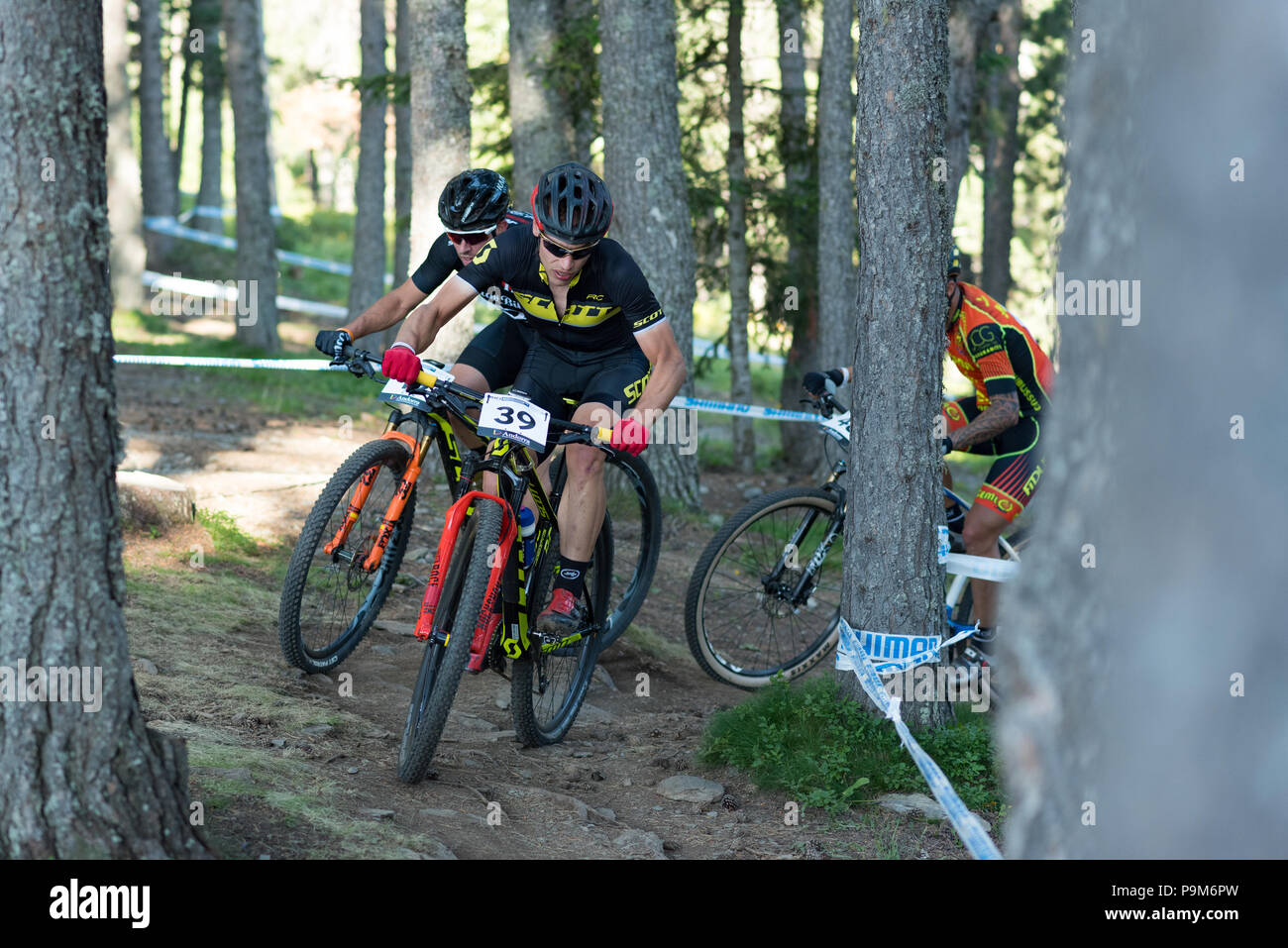 Vallnord, Andorra. 18th July, 2018. WAMPERS Yannick BEL in the MERCEDES-BENZ UCI MTB WORLD CUP MASTERS 2018 - XCO - XCC - DHI Vallnord, Andorra on July 18, 2018 in Vallnord, Andorra Credit: Martin Silva Cosentino / Alamy Live News Stock Photo