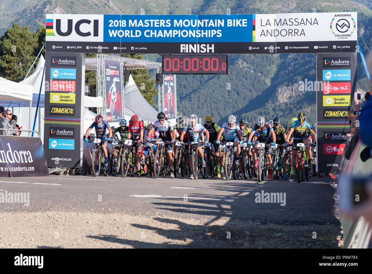 Vallnord, Andorra. 18th July, 2018. CYCLIST in the MERCEDES-BENZ UCI MTB WORLD CUP MASTERS 2018 - XCO - XCC - DHI Vallnord, Andorra on July 18, 2018 in Vallnord, Andorra Credit: Martin Silva Cosentino / Alamy Live News Stock Photo