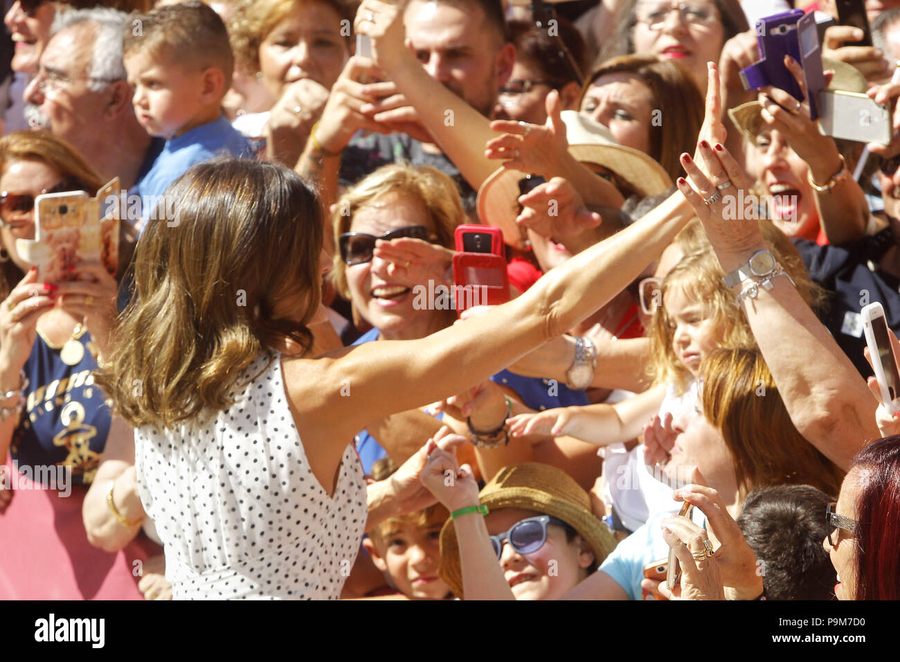 Bailen, Jaen, Spain. 19th July, 2018. Queen Letizia of Spain visit the city of Bailen in occasion of the 210th anniversary of the Bailen Battle on July 19 in Bailen, Spain. Credit: Jack Abuin/ZUMA Wire/Alamy Live News Stock Photo