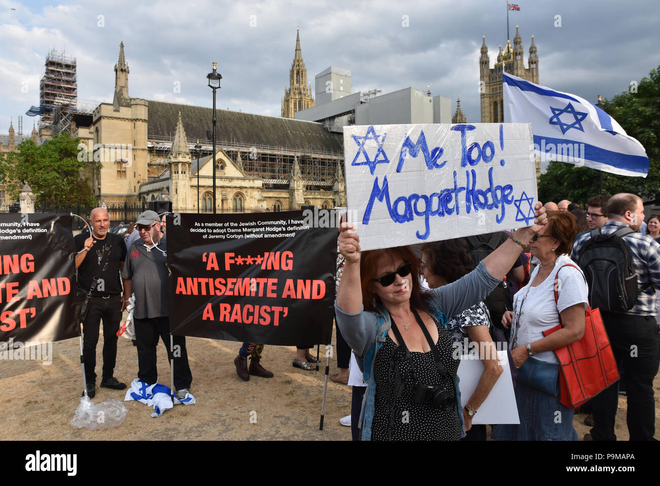 Parliament Square London Uk 19th July 2018 Jewish People