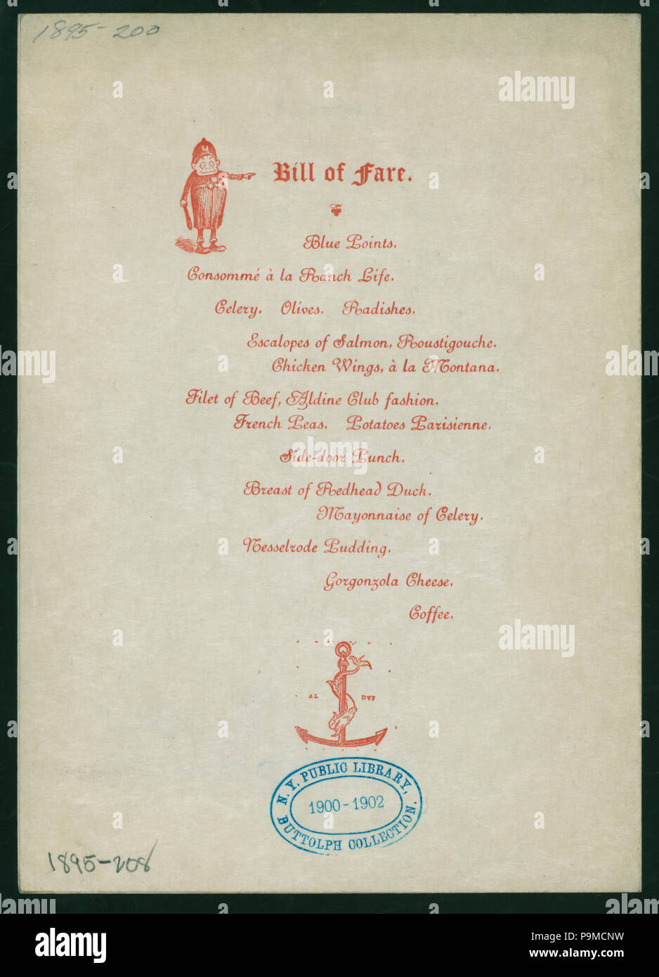 571 DINNER IN HONOR OF MR. THEODORE ROOSEVELT (held by) THE ALDINE CLUB (at) (NYPL Hades-270610-4000003246) Stock Photo