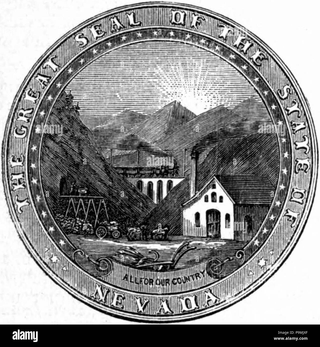 Seal of nevada Black and White Stock Photos & Images - Alamy